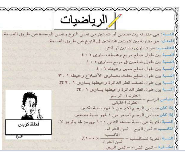 ملخص الرياضيات للصف السادس الاساسي اليمن pdf
