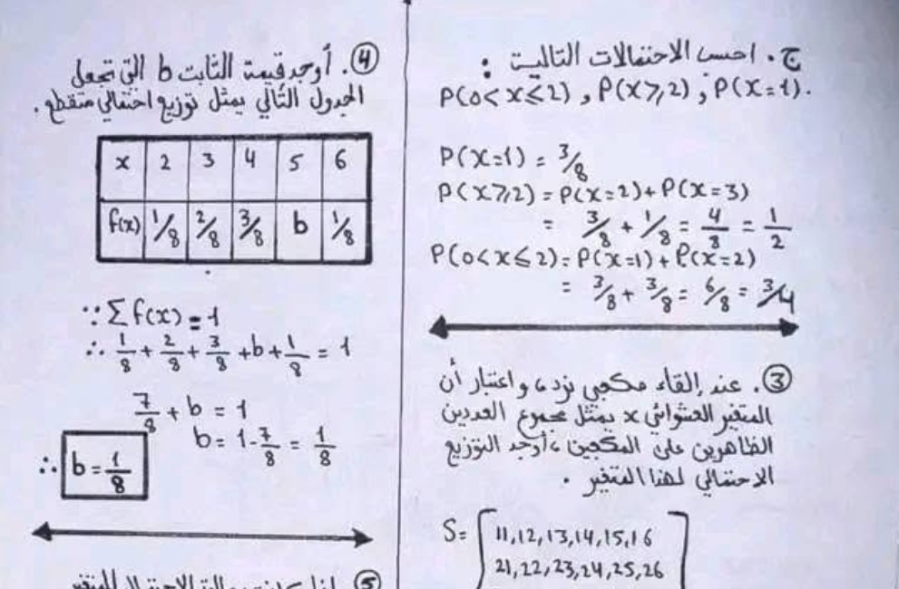 حل كتاب الاحصاء الثالثة الثانوي ليبيا pdf