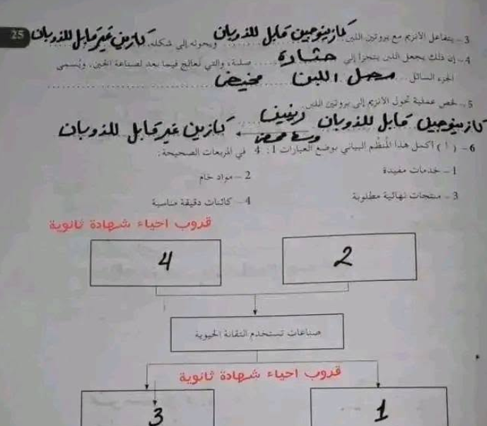 حل كتاب الاحياء التدريبات ثالث ثانوي ليبيا pdf