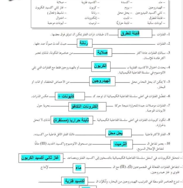 حل كتاب الكيمياء ثالثة ثانوي ليبيا pdf