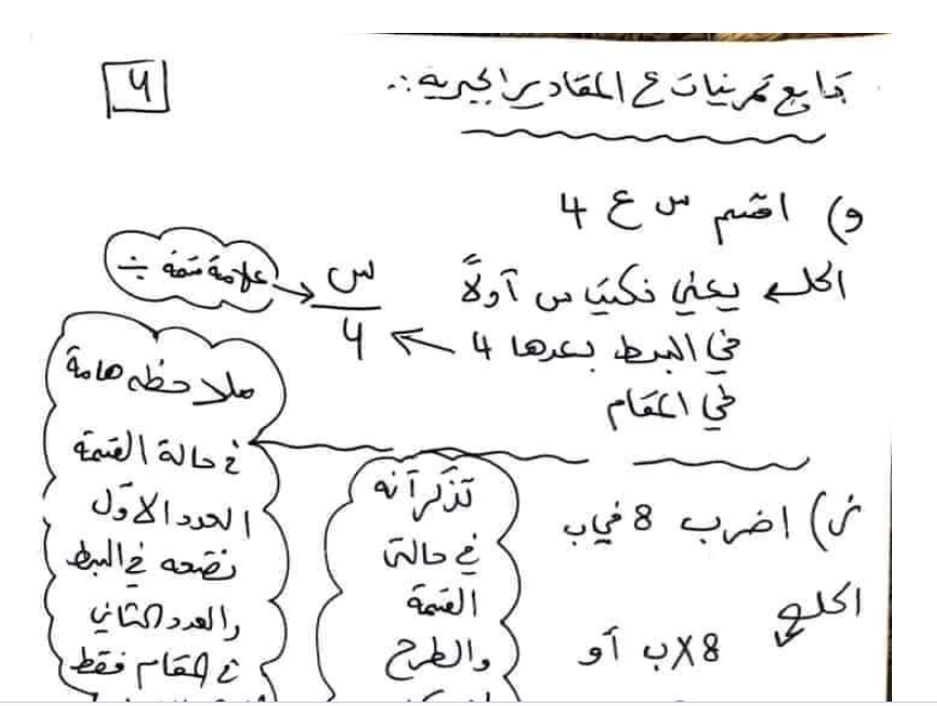ملخص رياضيات الصف السادس الابتدائي ليبيا pdf