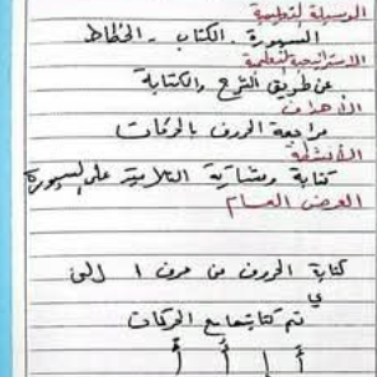 كراسة تحضير اللغة العربية الصف الرابع ليبيا