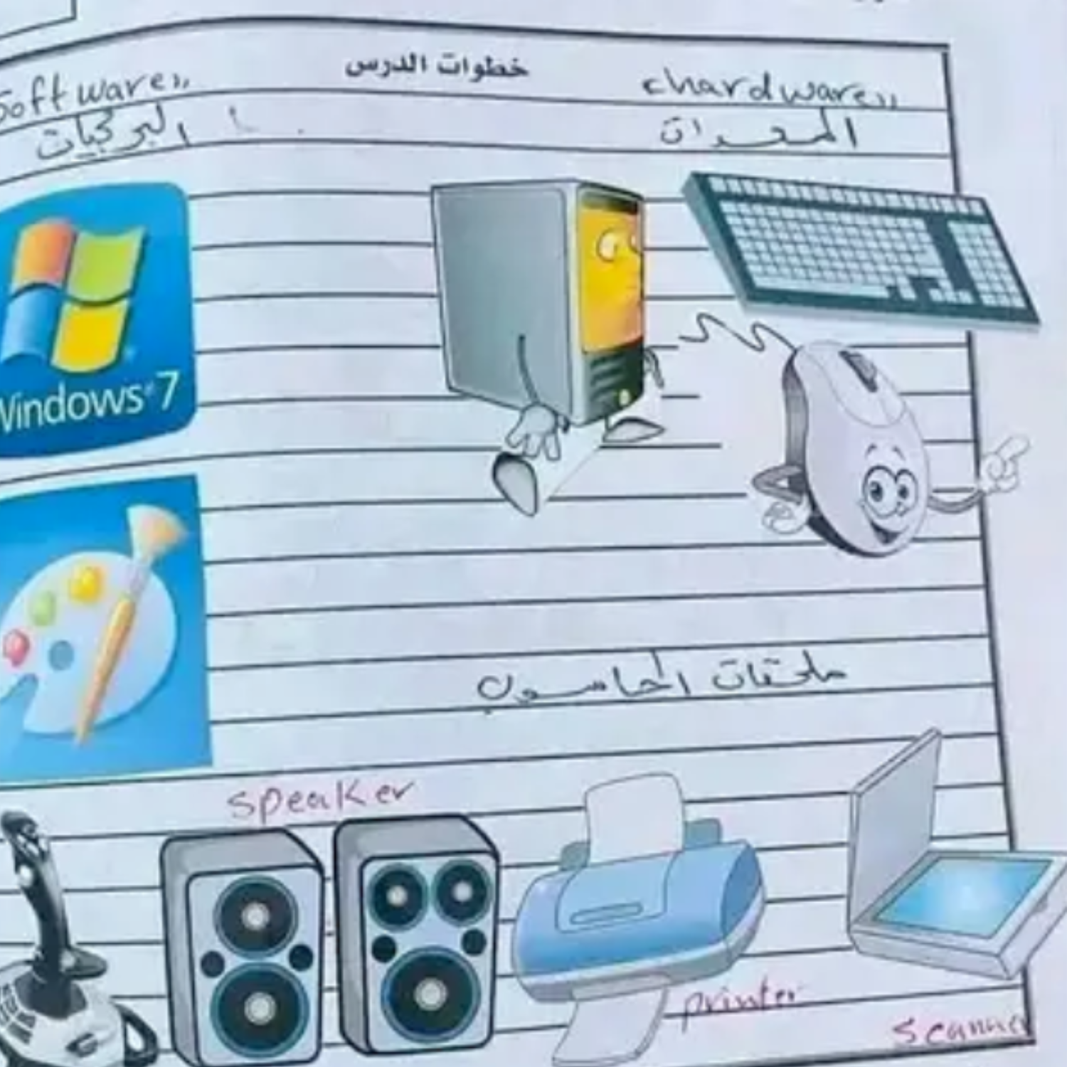 كراسة تحضير الحاسوب للصف الثاني الابتدائي منهج ليبيا pdf